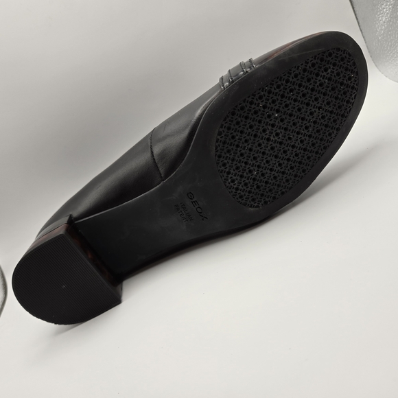 Geox Women's Black and Brown Italian Patent Leather Loafers Size 8.5 - Picture 7 of 9